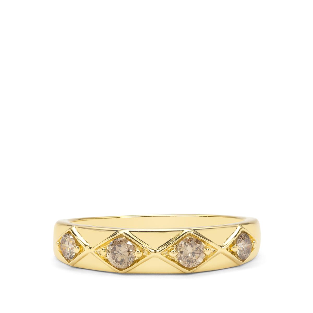 1/3ct Cape Champagne Diamonds 9K Gold Ring | Gemporia