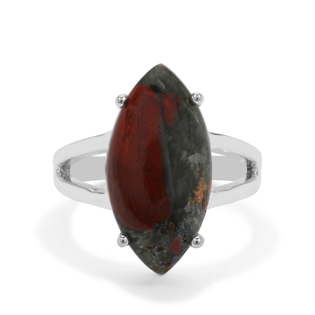 7.85ct Cherry Orchard Agate Sterling Silver Ring | Gemporia