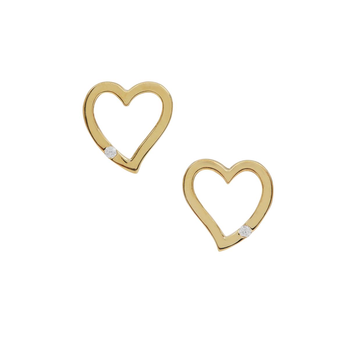 0.05ct Ratanakiri Zircon Midas Heart Earrings | Gemporia