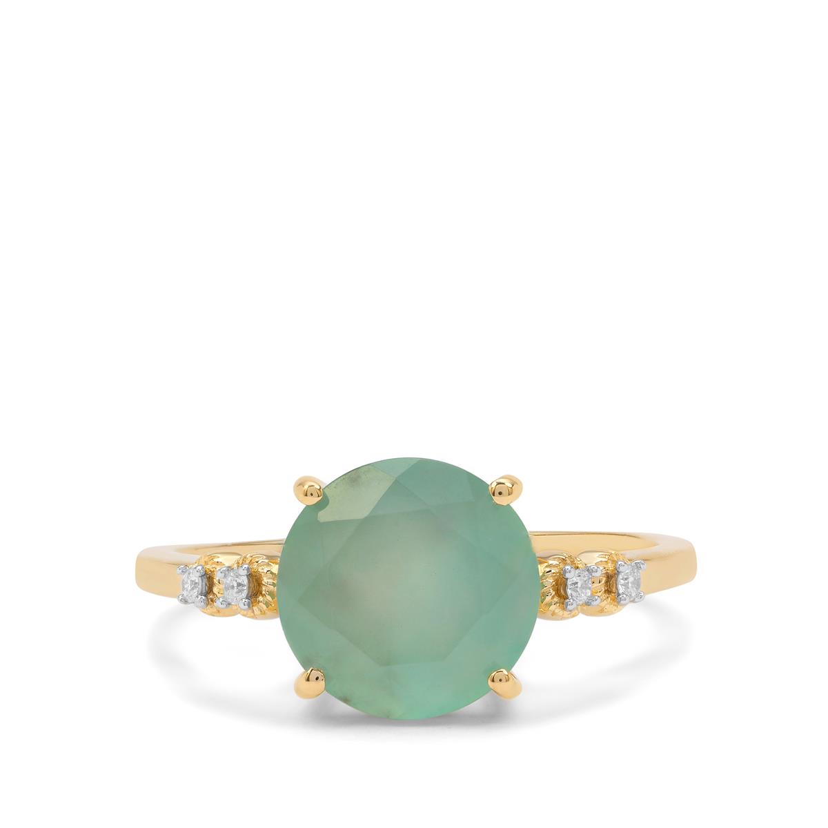 Gem-Jelly™ Aquaprase™ & Diamond 9K Gold Ring ATGW 2.65cts | Gemporia