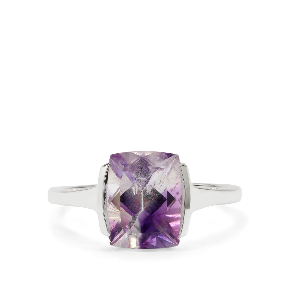 5.65ct Concave Cut Blue Moon Quartz Sterling Silver Ring | Gemporia