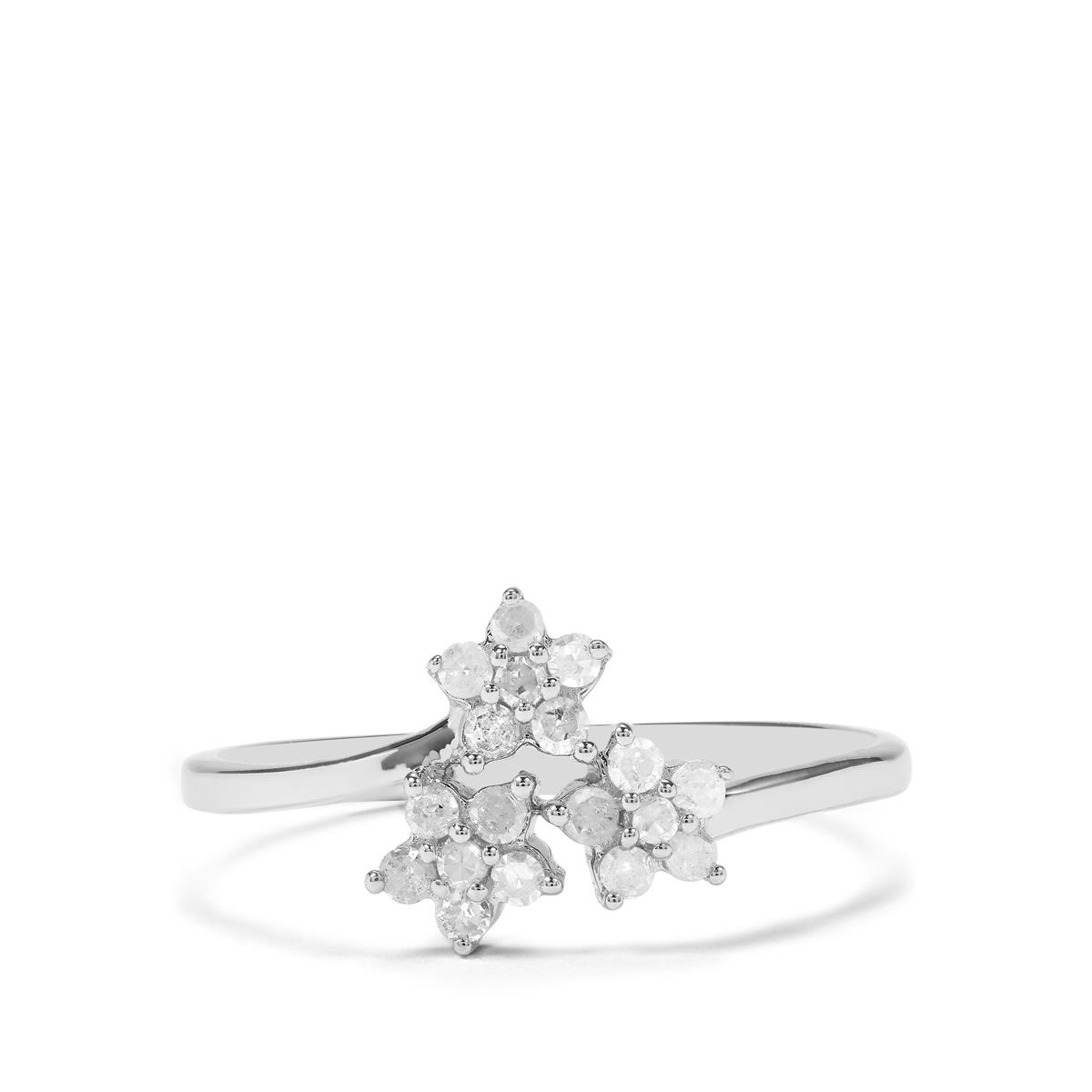 1/4ct Diamond Sterling Silver Ring | Gemporia