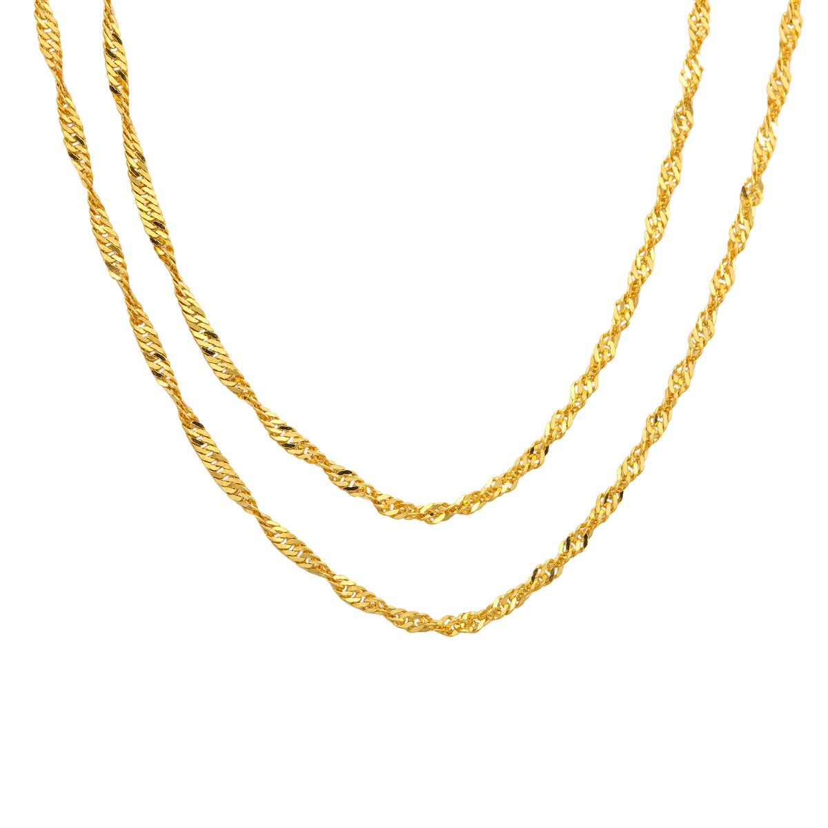 9K Gold Set of Couture Singapore Chain & Bracelet 1.34g Gemporia