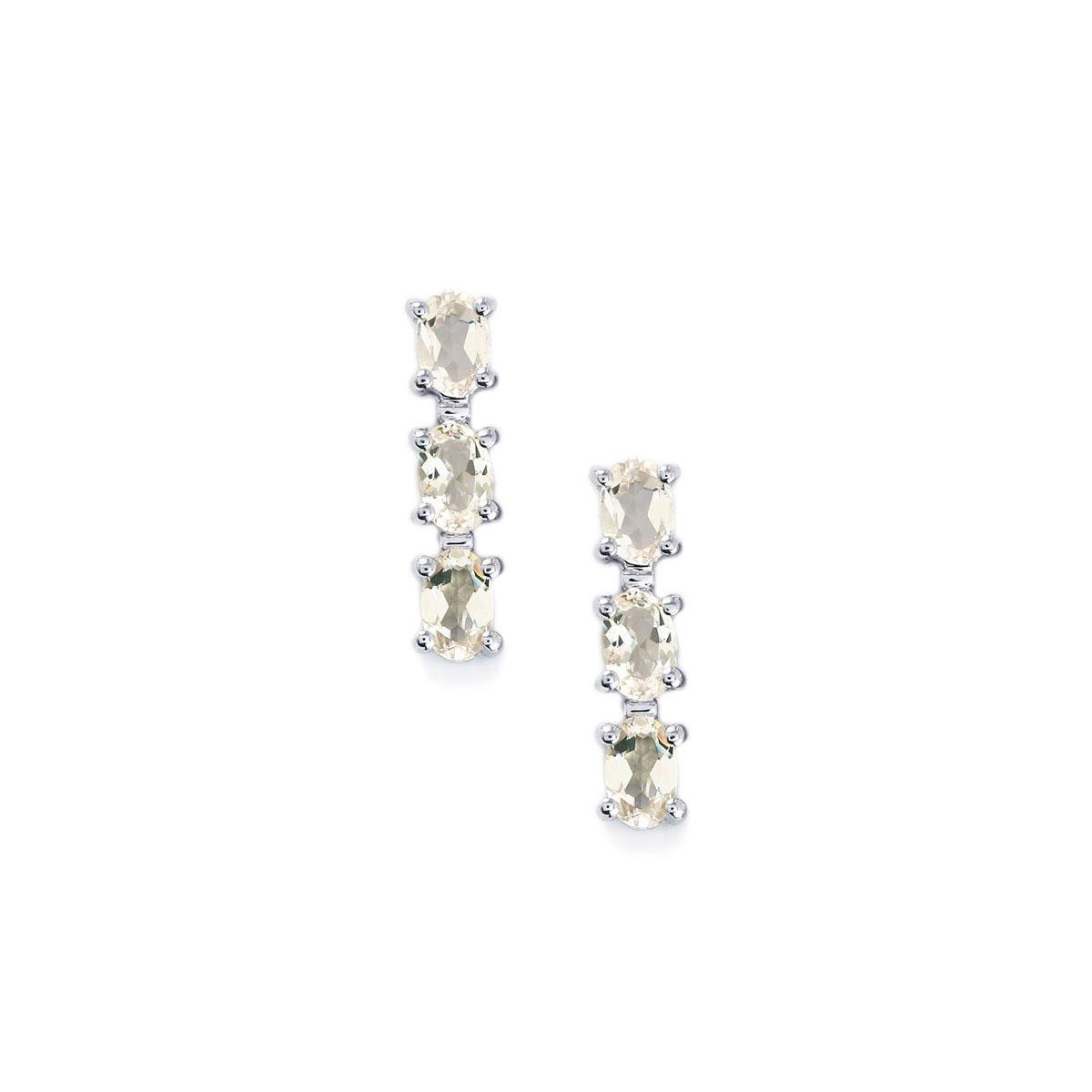 2.35ct Goshenite Sterling Silver Earrings | Gemporia