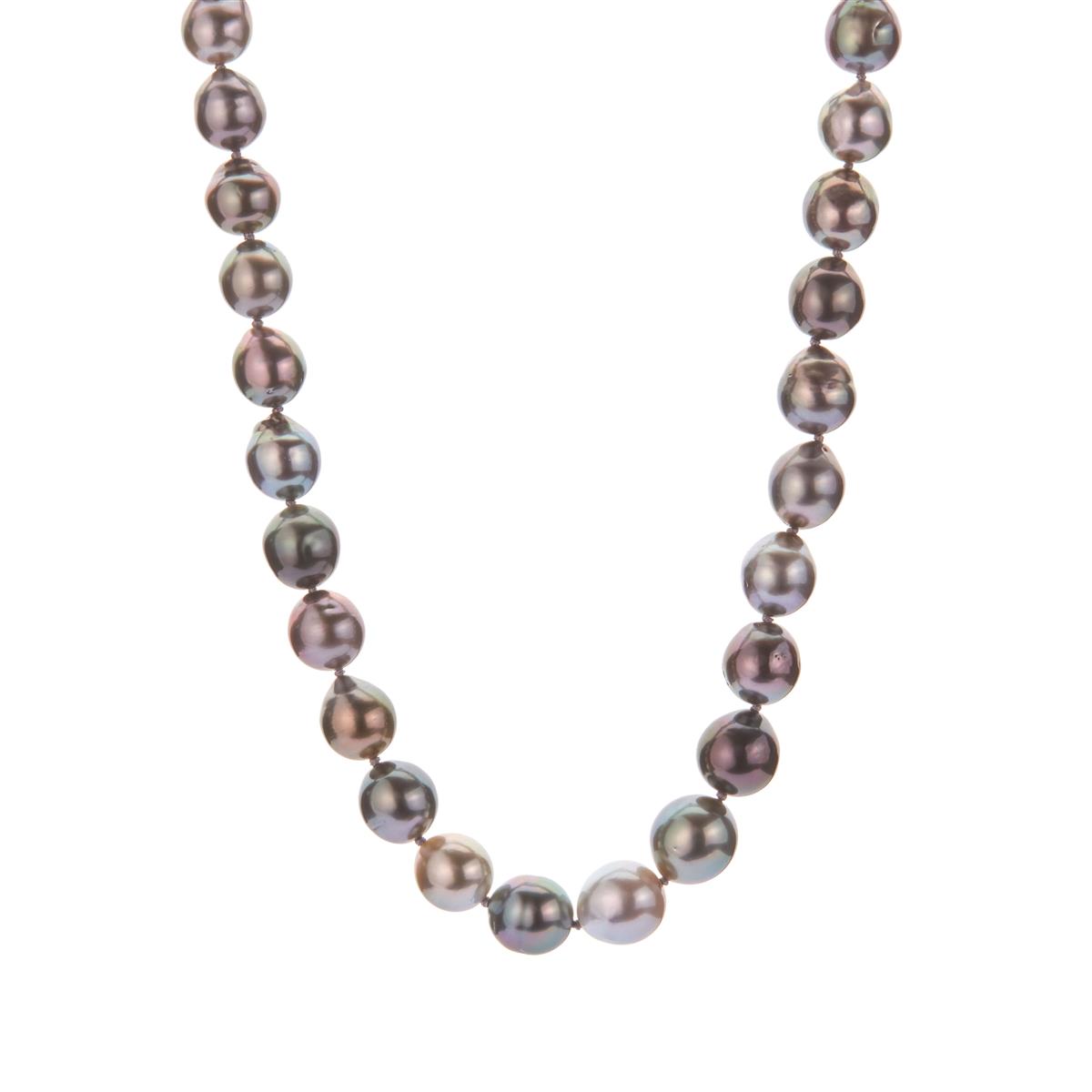 Tahitian Cultured Pearl Sterling Silver Necklace | Gemporia