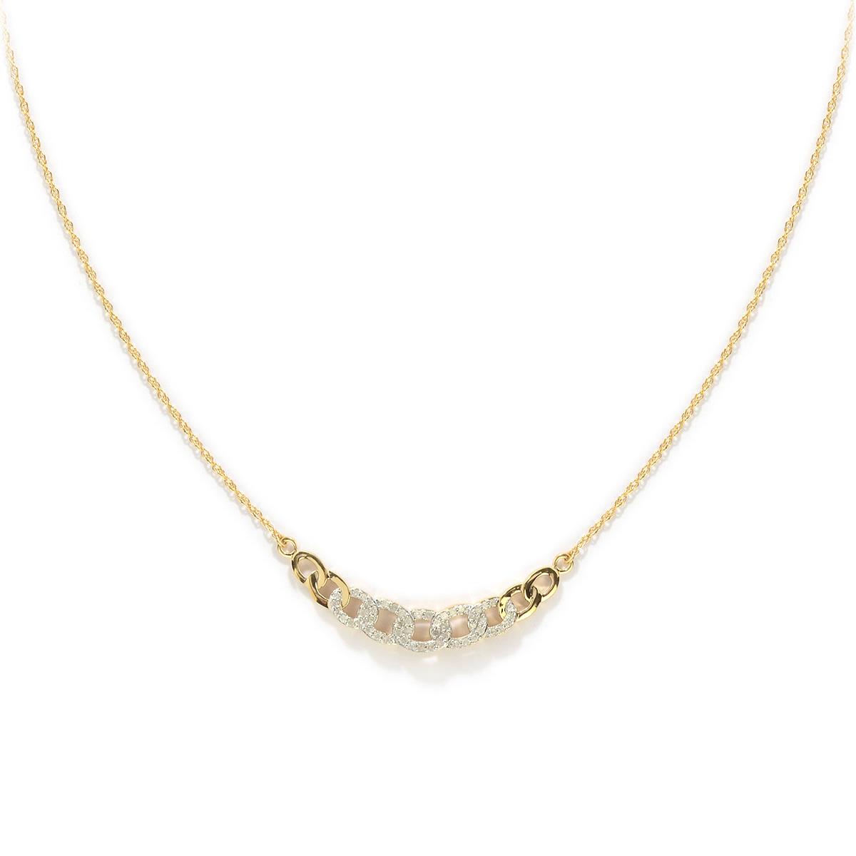 1/4ct Certified Diamond Gold Plated Sterling Silver Necklace | Gemporia