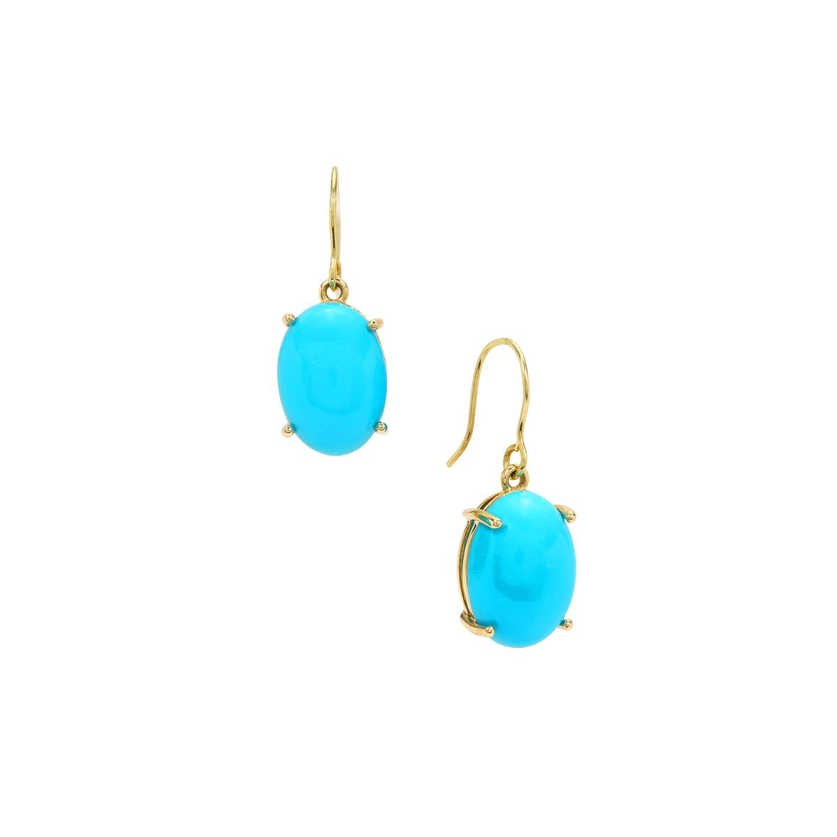 Sleeping beauty clearance turquoise earrings gold