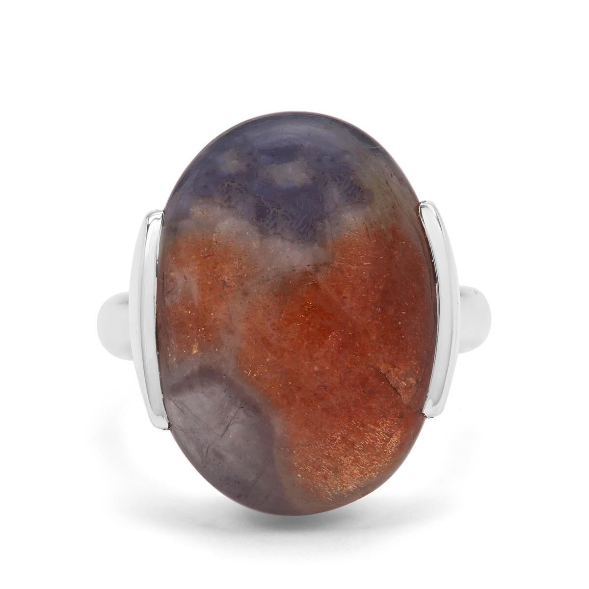 Iolite sunstone clearance ring