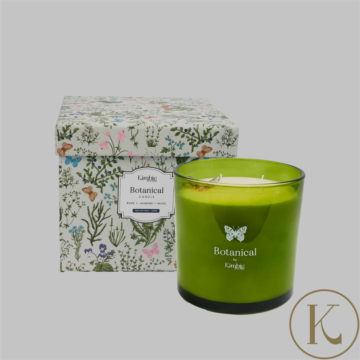Kimbie Home Botanical 1.4kg Candle with Amethyst Butterfly 35cts Gemporia