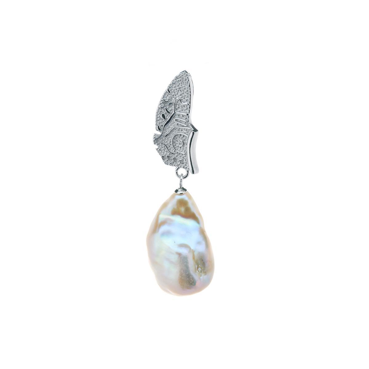 Ricki Goldstein Baroque Freshwater Pearl Pendant