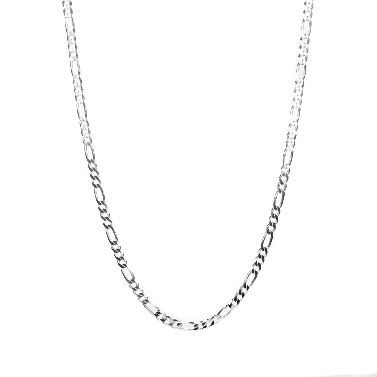 Pori Jewelers 925 Sterling Silver Figaro Chain Necklace Lobster Claw Made in Italy 3.0MM-10.5MM 