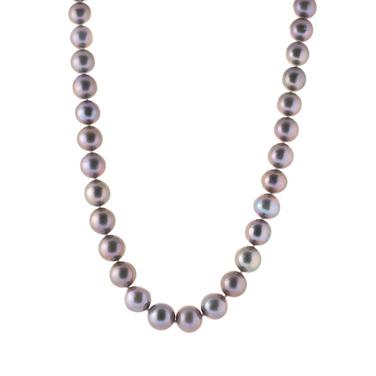 12-13mm Purple Baroque Edison Keshi Pearl Pendant Necklace – 925 Silver Clasp – Handmade