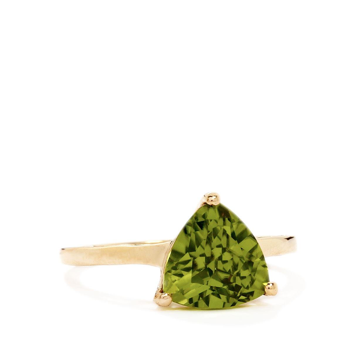 2.72ct Changbai Peridot 10K Gold Ring Gemporia