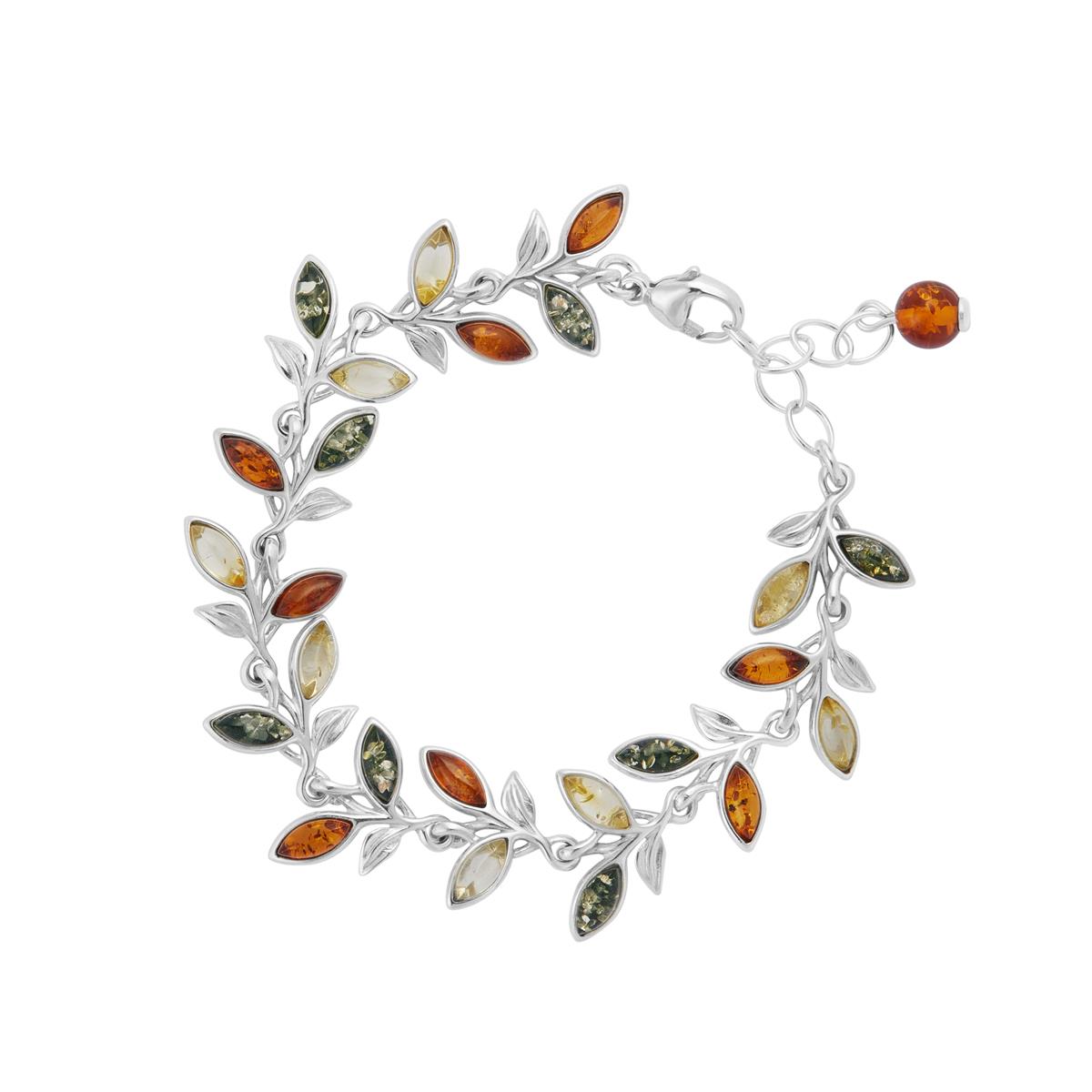 Raw Cognac Baltic Amber and Pearl Bracelet main image 1