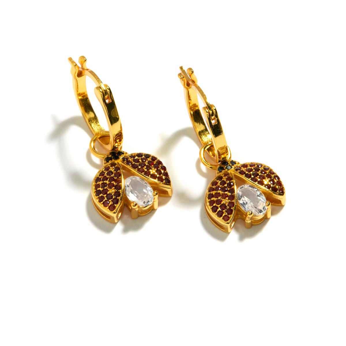 Ladybug kids earrings in 925 sterling silver LUKIKI | Bijou Box