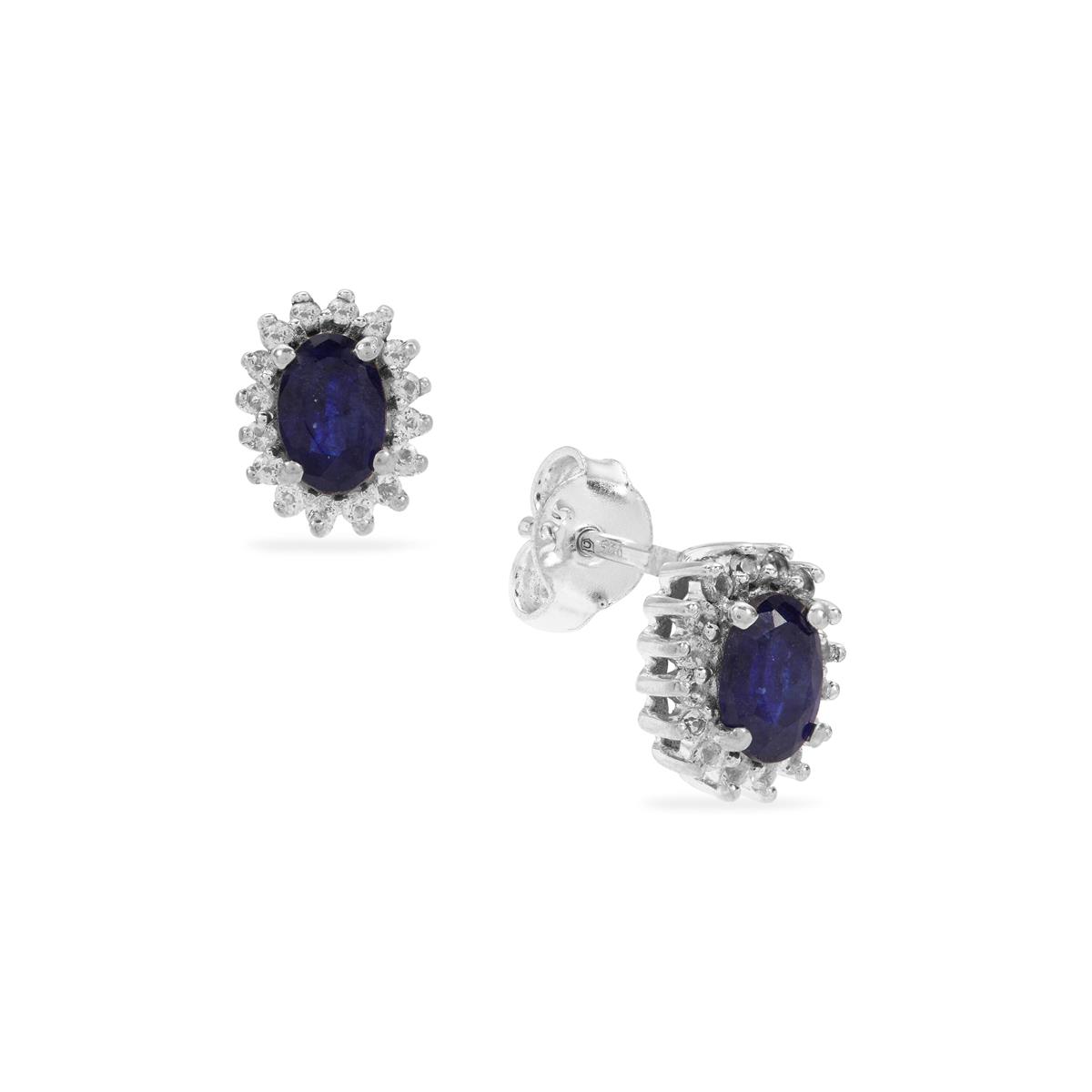 925 Sterling Silver Natural Blue Sapphire Earrings, Handmade Birthstone  Jewelry, Silver Stud Earrings, Gift For Her – SilverJewelryZone