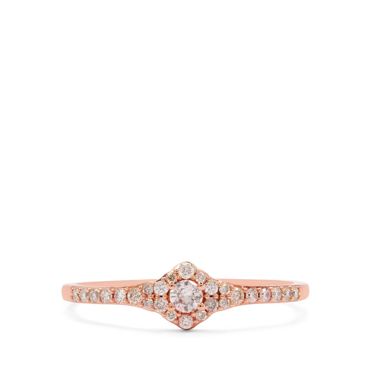 Type Ila Angolan Pink Diamond 9K Rose Gold Ring | Gemporia