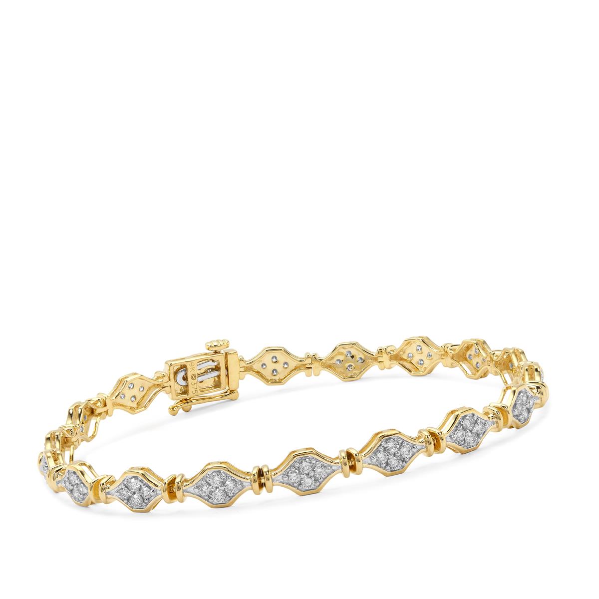 1.50cts Internally Flawless Diamond Gold Bracelet | Gemporia