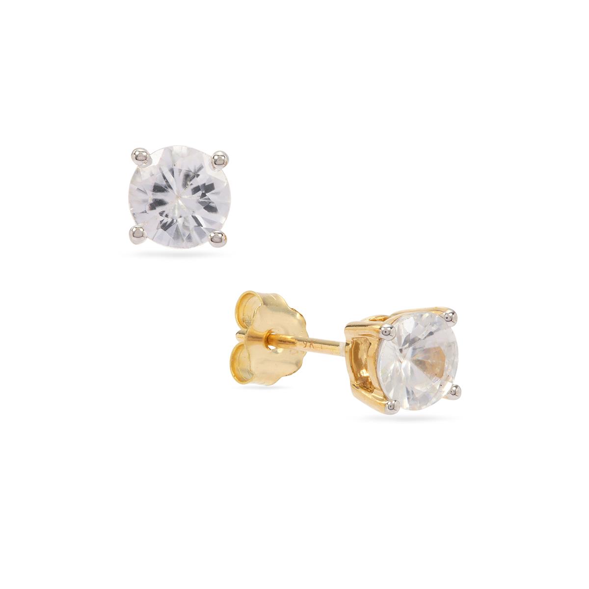 1.30cts Singida Tanzanian Zircon 9K Gold Earrings | Gemporia