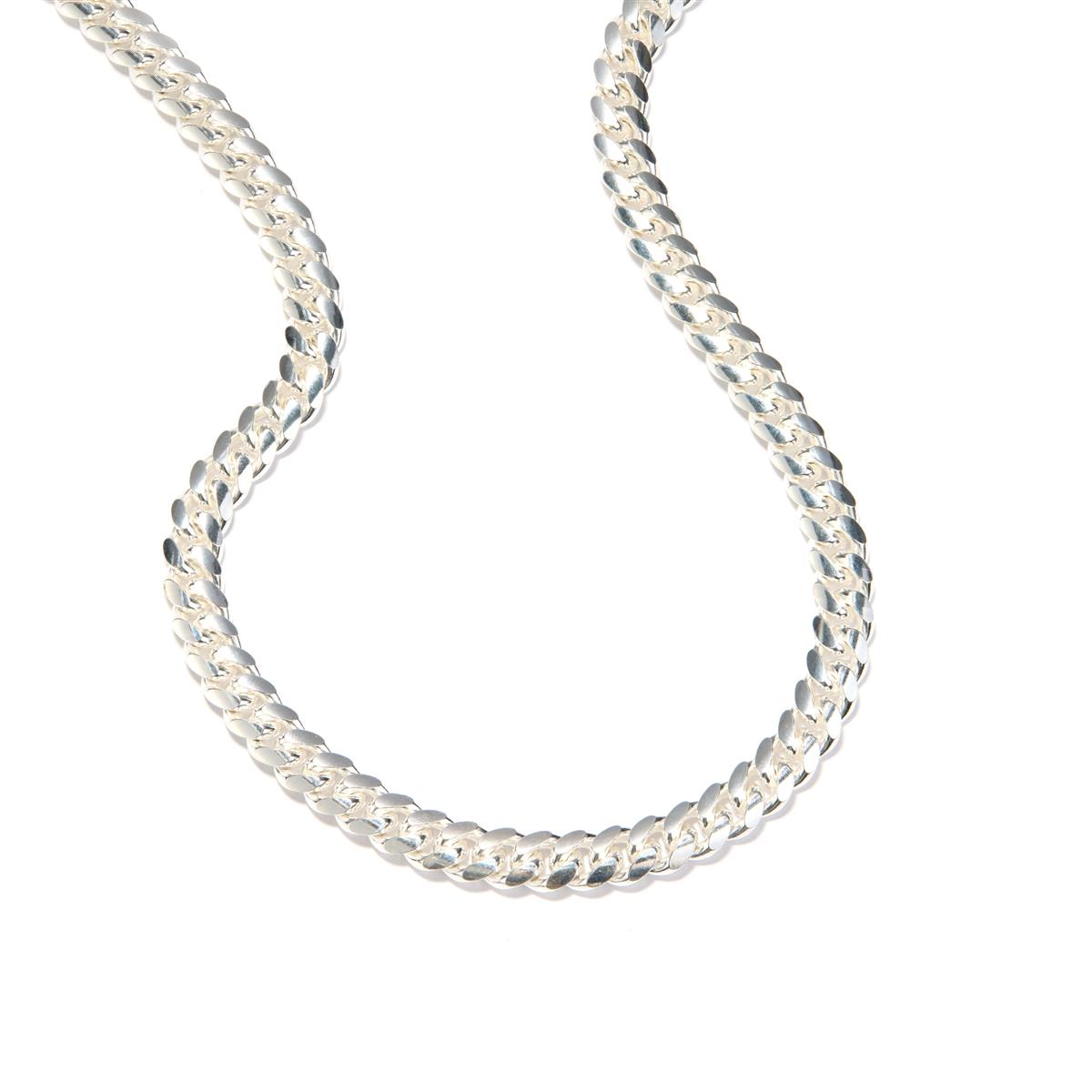 20 Sterling Silver Altro Flat Squared Curb Necklace 57.60g
