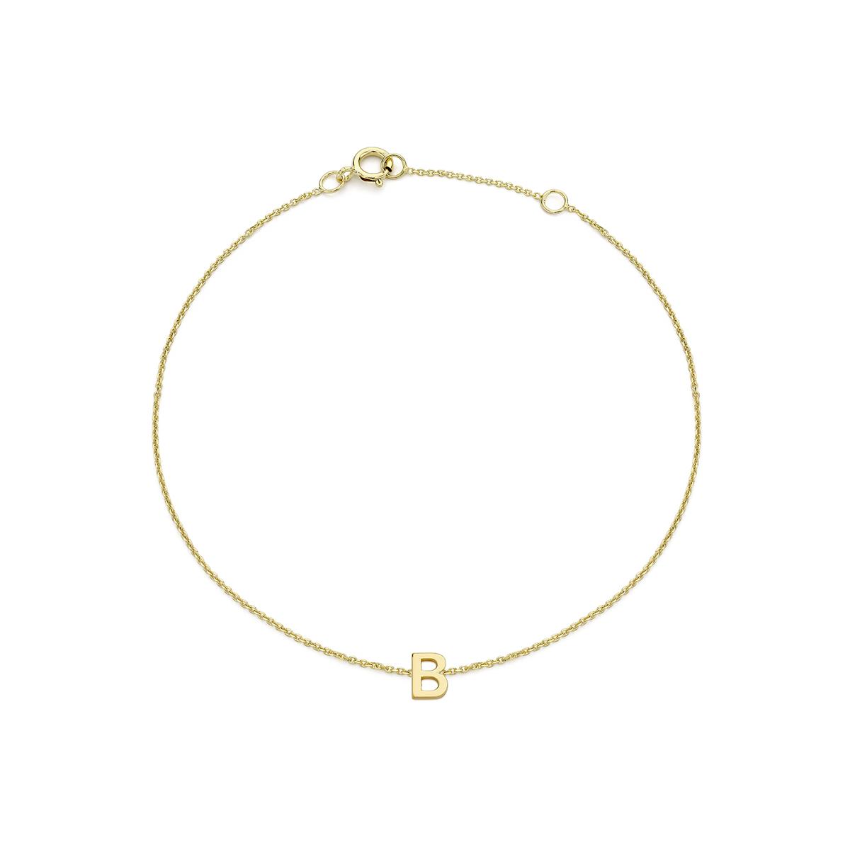 Letter 'B' Bracelet in 9K Gold | Gemporia