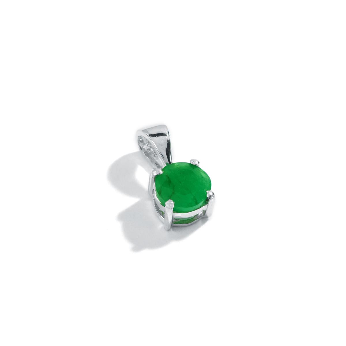 Emerald Sterling Silver Pendant | Gemporia
