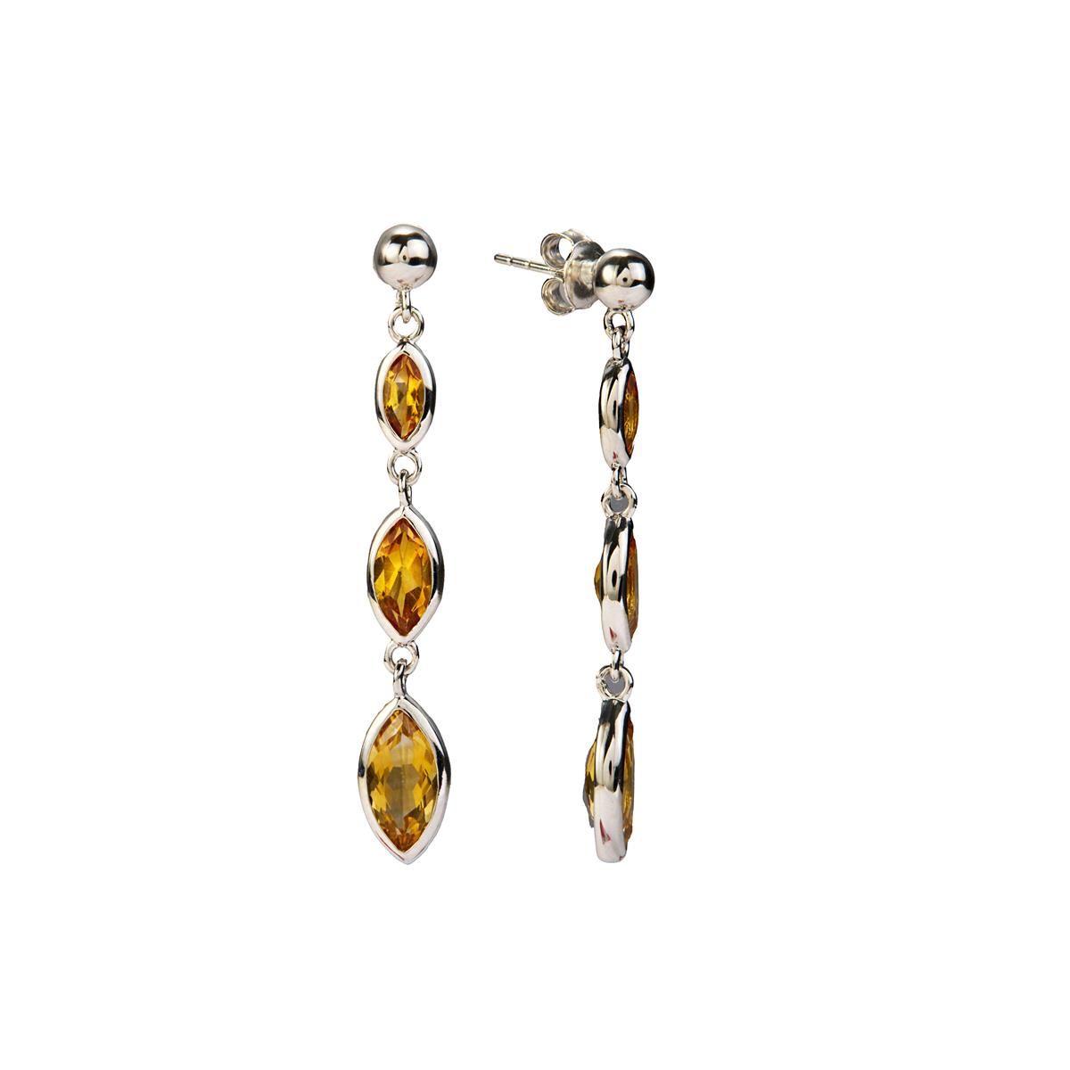 •DON JUAN• citrine + silver earrings