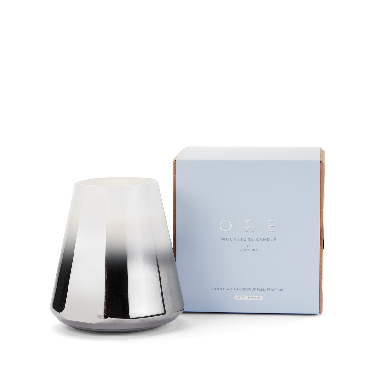 Ore June Birthstone Candle, Coconut Palm Fragrance with Moonstone ATGW