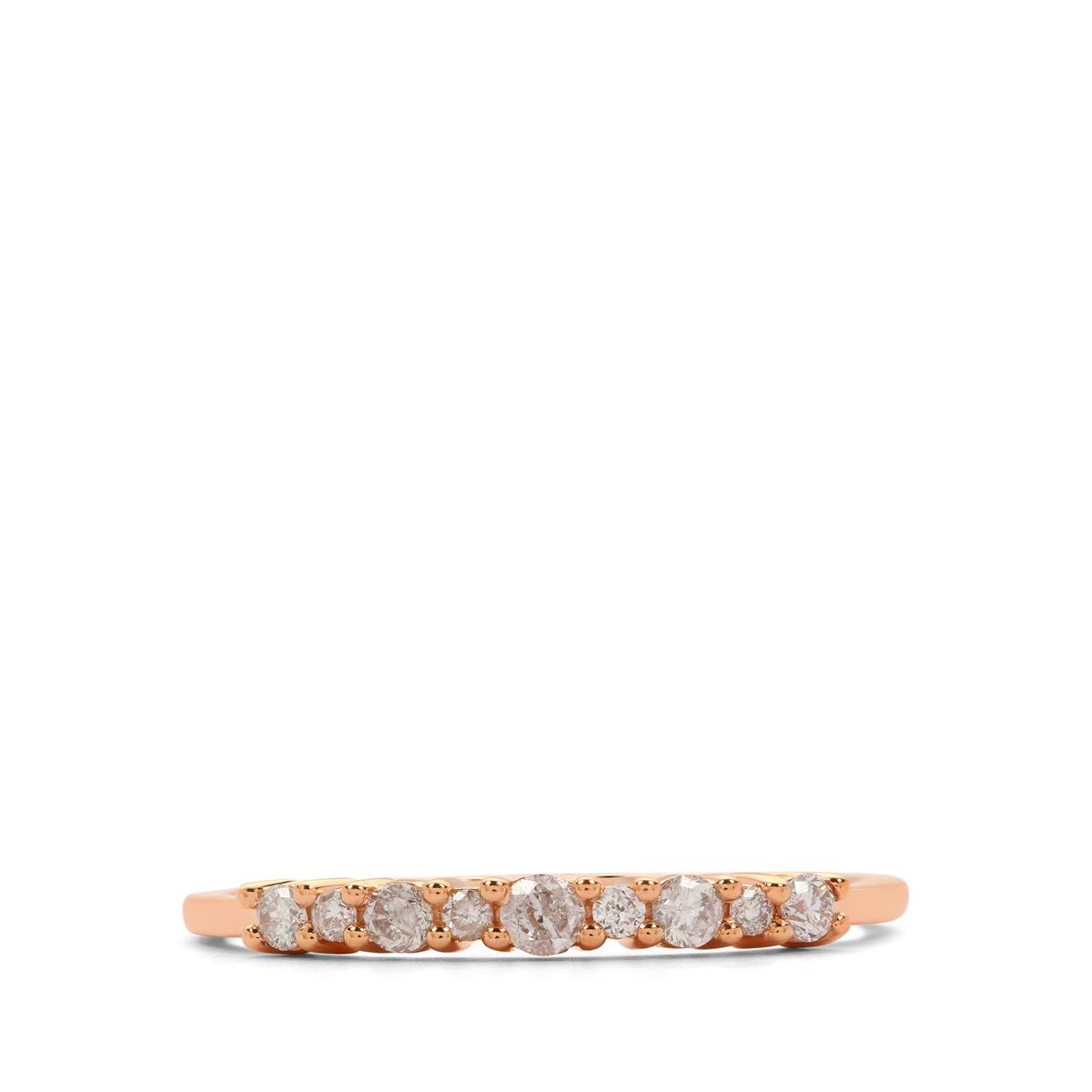 PINK CAVIAR 0.206ct Pink Diamond Ring in 9ct Rose & White Gold