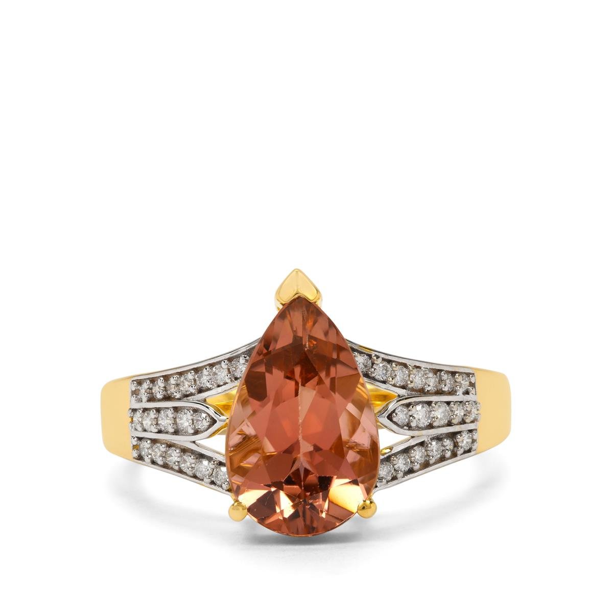 Peach tourmaline clearance ring