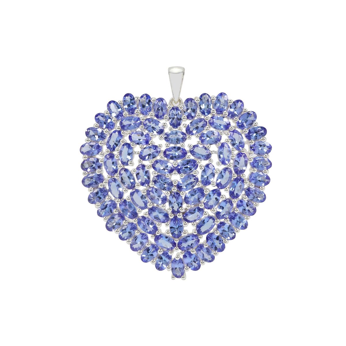 Handmade Tanzanite & Sterling Silver Pendant — Teardrop Natural Gemstone Jewelry Gift
