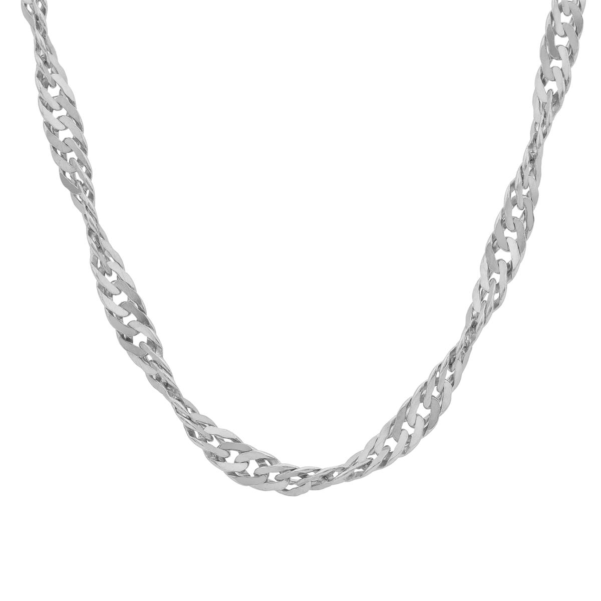 18 Sterling Silver Couture Singapore Chain 4.46g | Gemporia