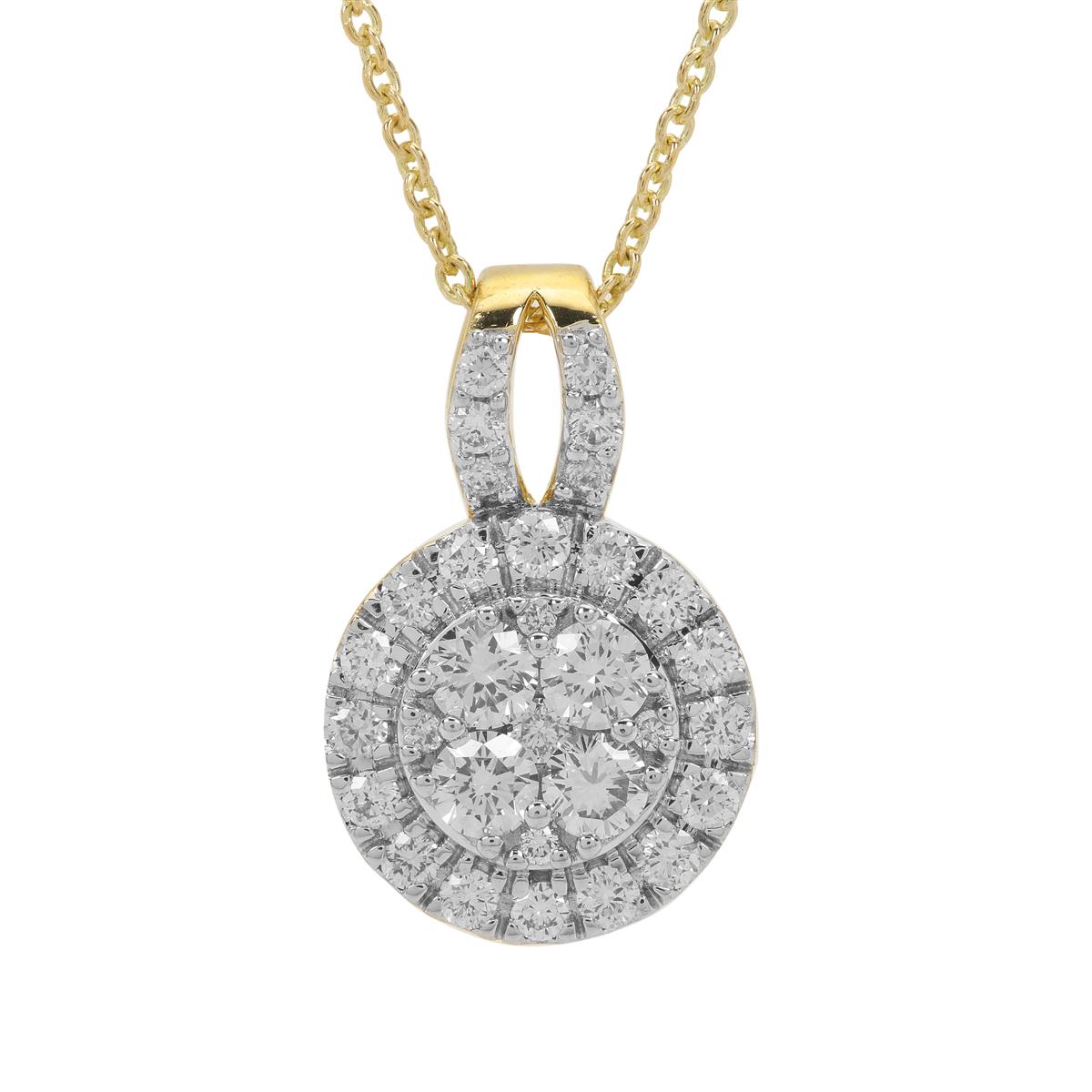 1/2ct Diamonds 9K Gold Necklace | Gemporia