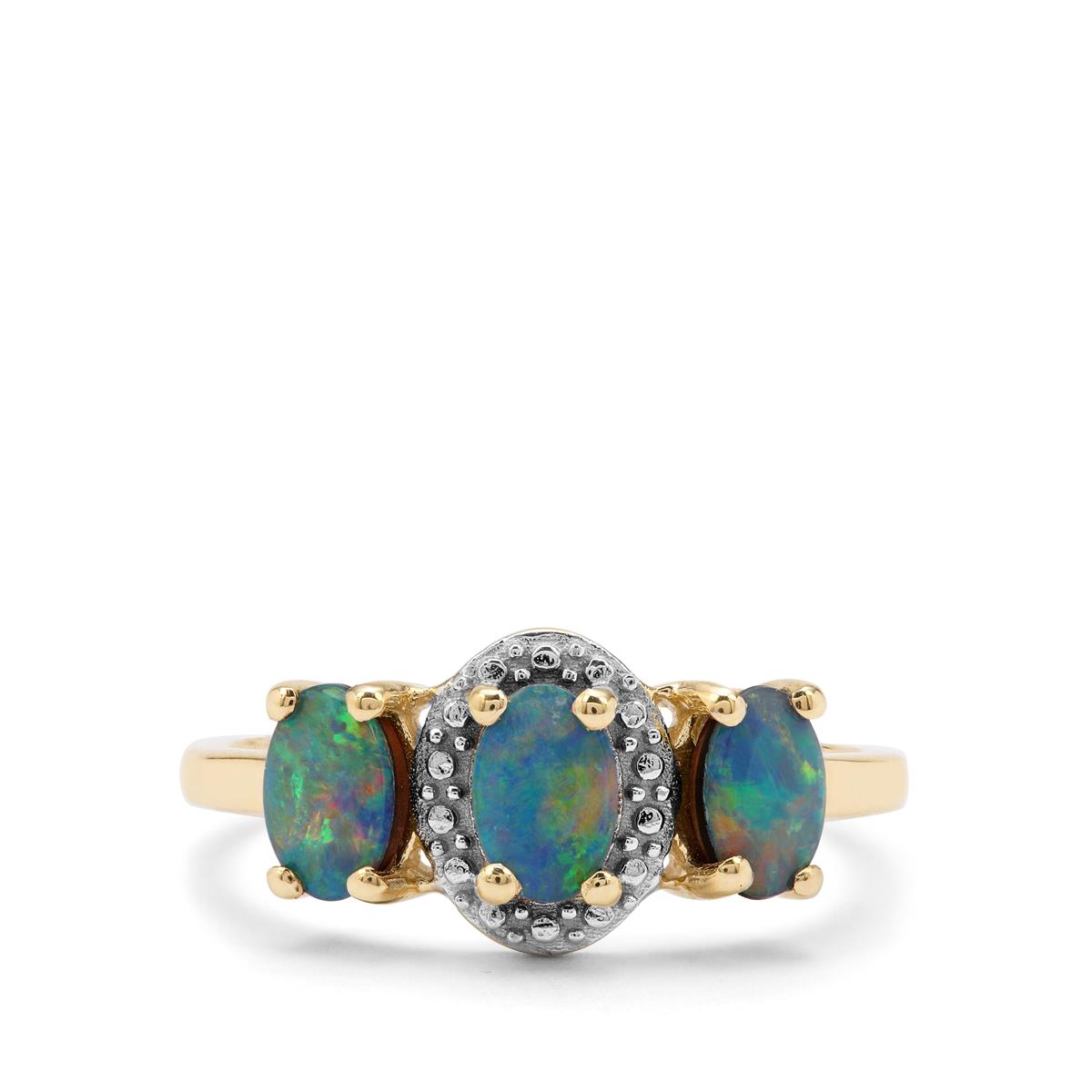 Crystal Opal on Ironstone 9K Gold Ring Gemporia