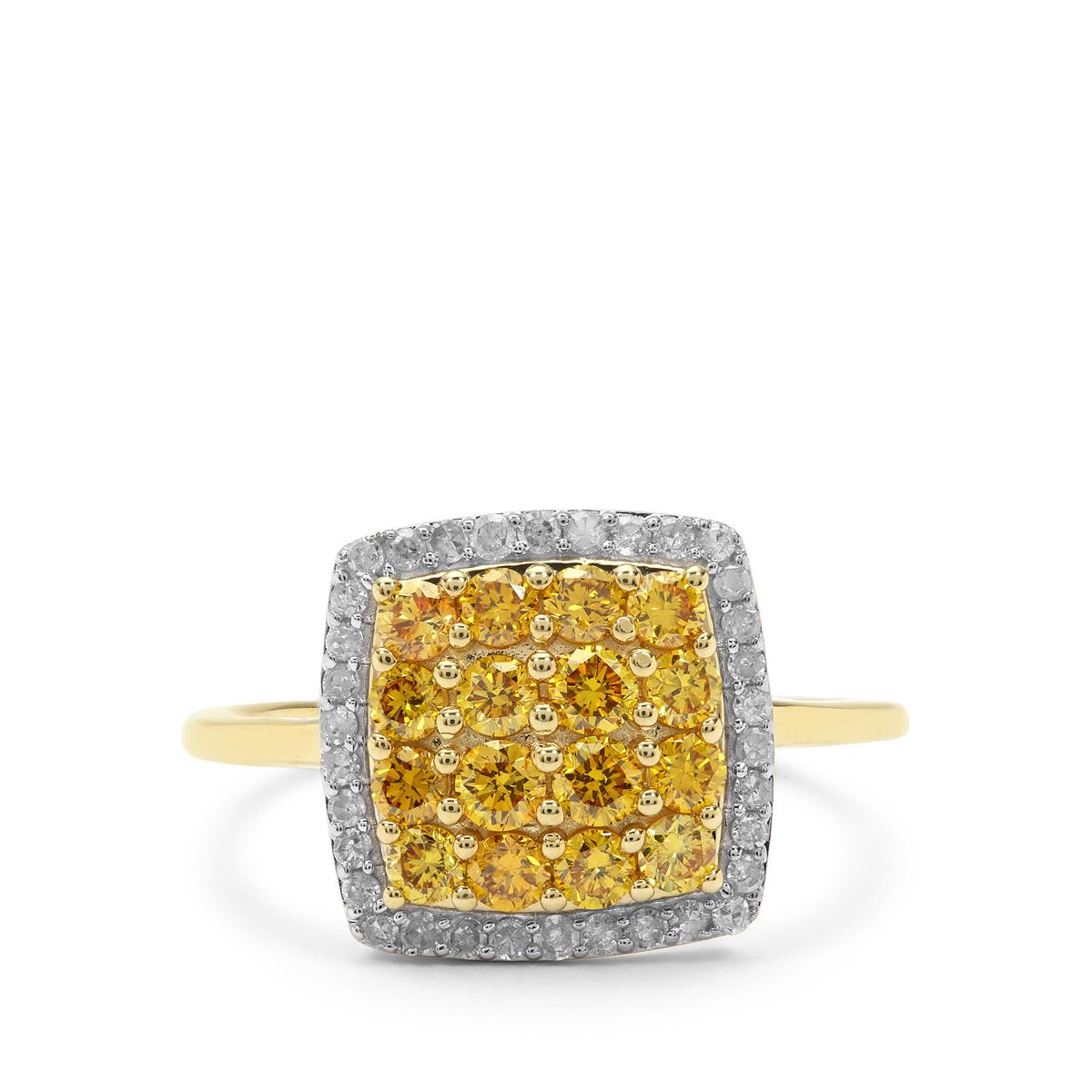 1ct Natural Fire, White Diamond 9K Gold Tomas Rae Ring | Gemporia