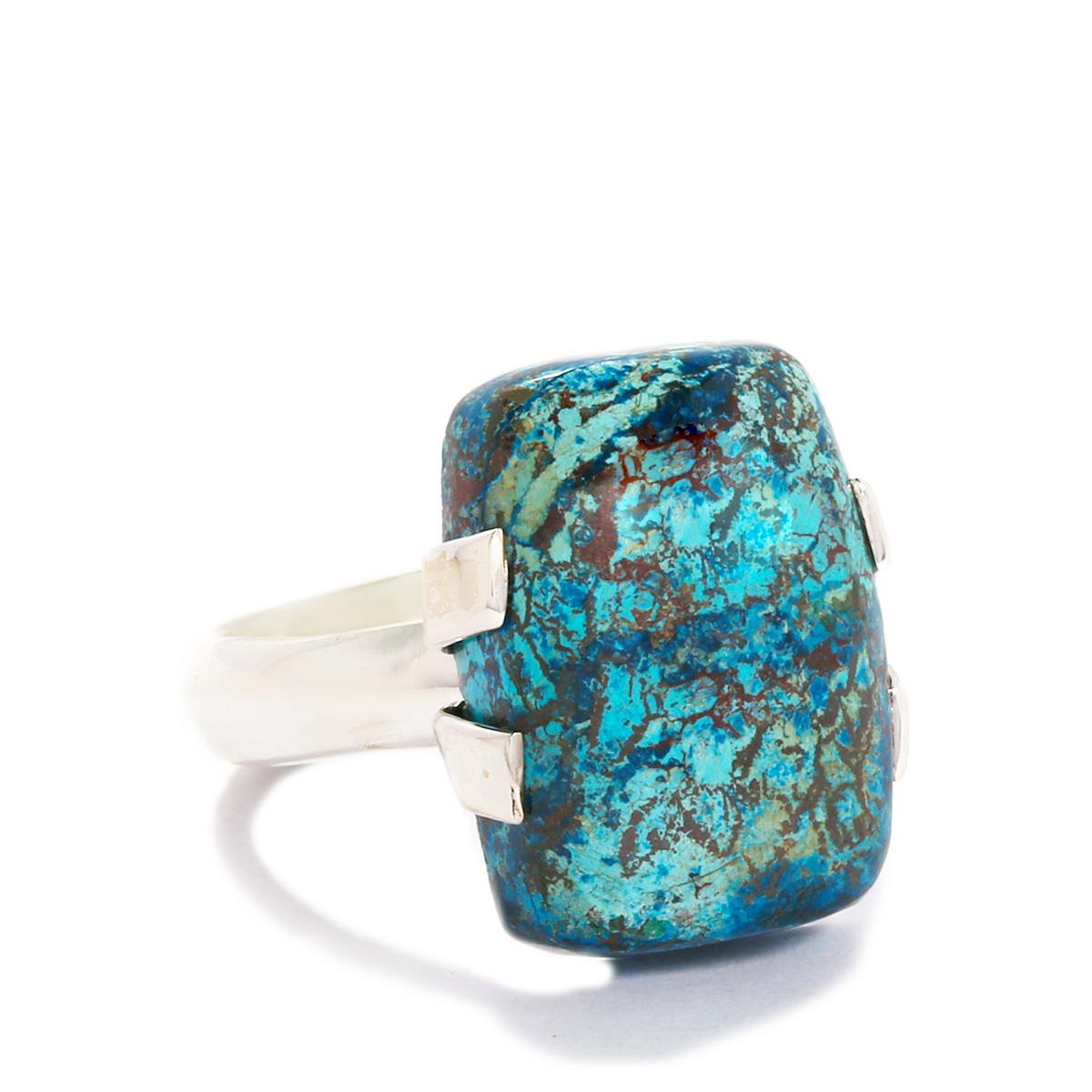 18.82ct Chrysocolla Sterling Silver Ring | Gemporia