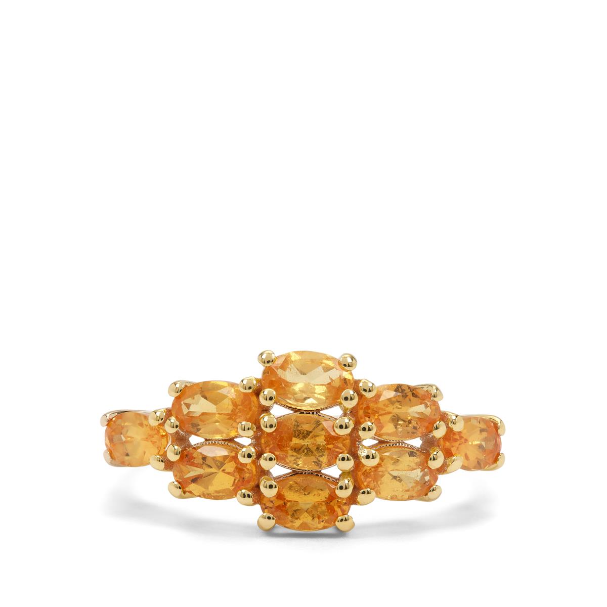 2.60ct Namibian Mandarin Garnet 9K Gold Ring | Gemporia