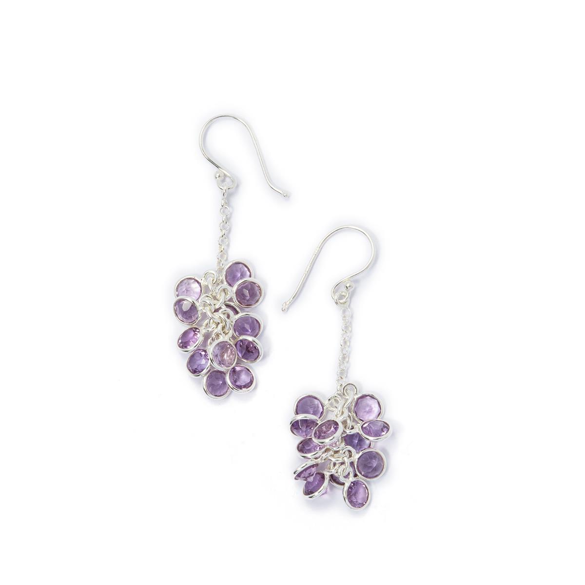 Amethyst Sterling Silver Earring ATGW 12.00cts | Gemporia