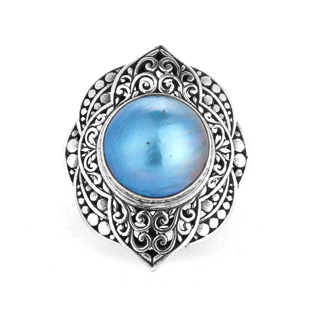 Mabe Pearl Ring in Sterling Silver (15mm) | Gemporia