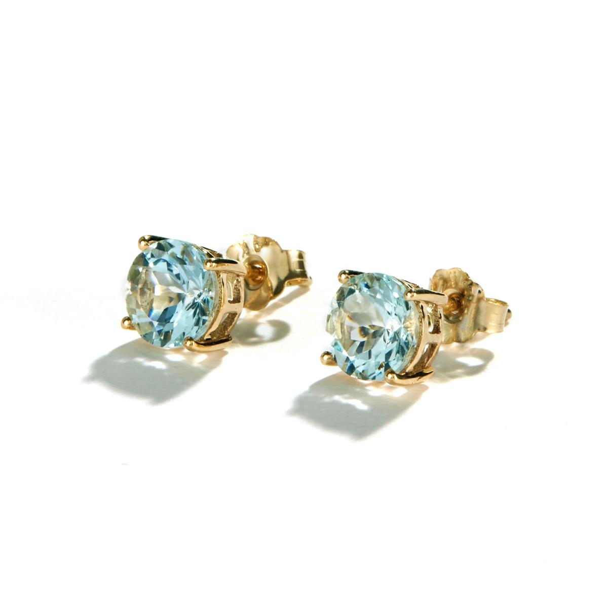 •CELESTIAL NAVIGATION• aquamarine + gold earrings
