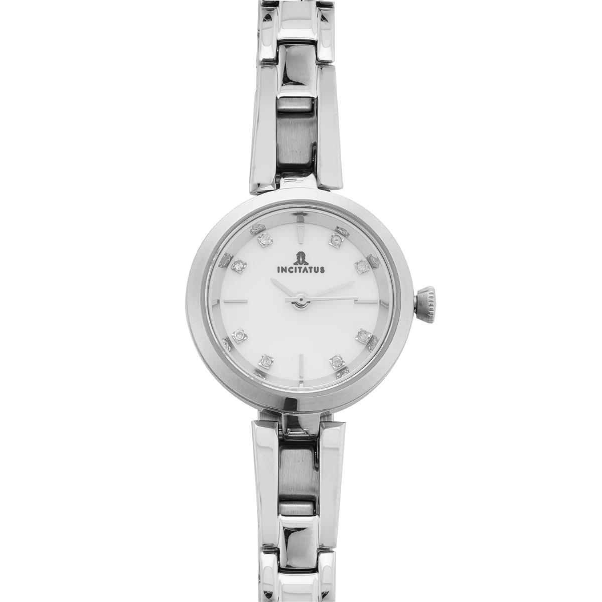 MARENGO Mother of Pearl Diamond Watch in Stainless Steel