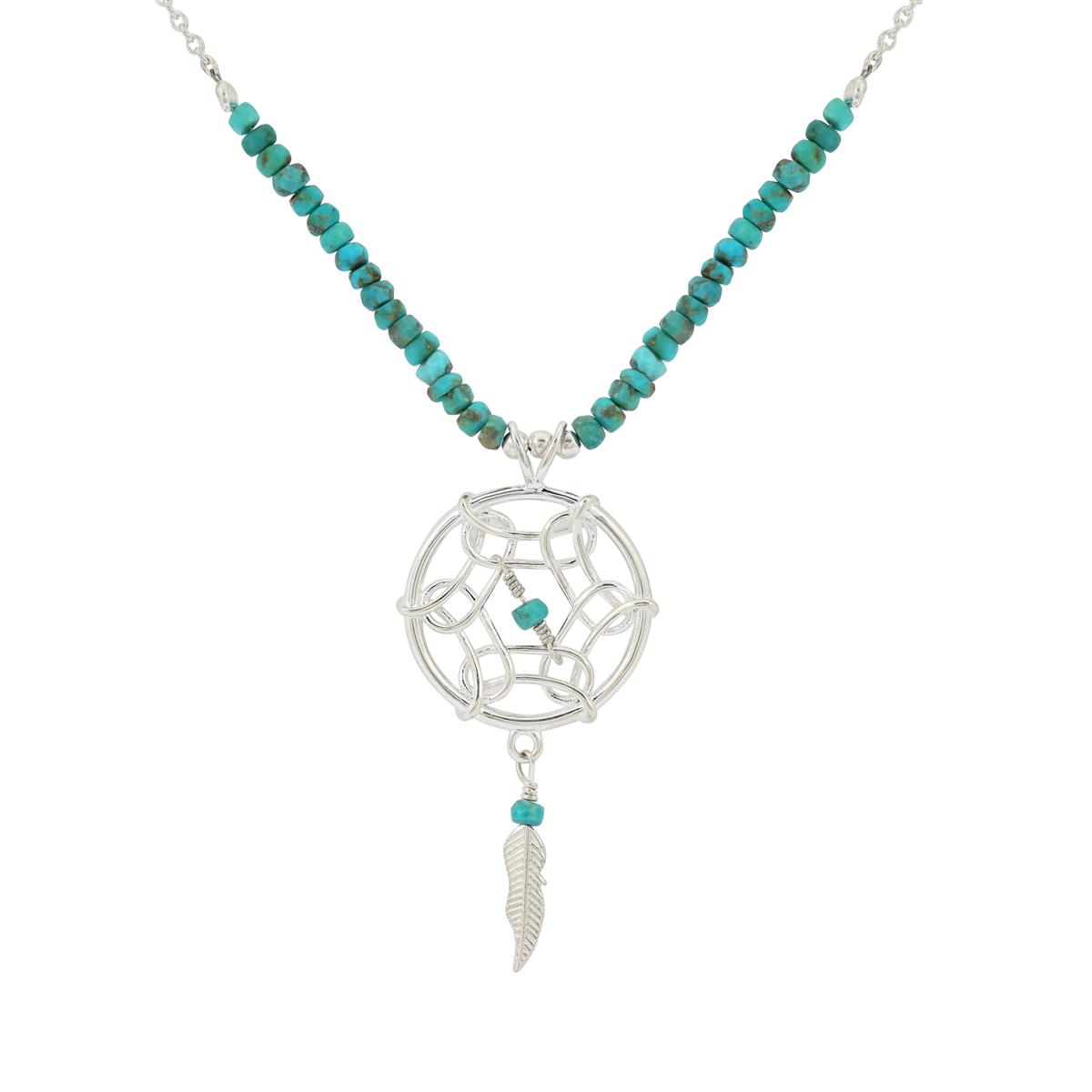 Enchantress Silver Turquoise Pendant Necklace main image 0