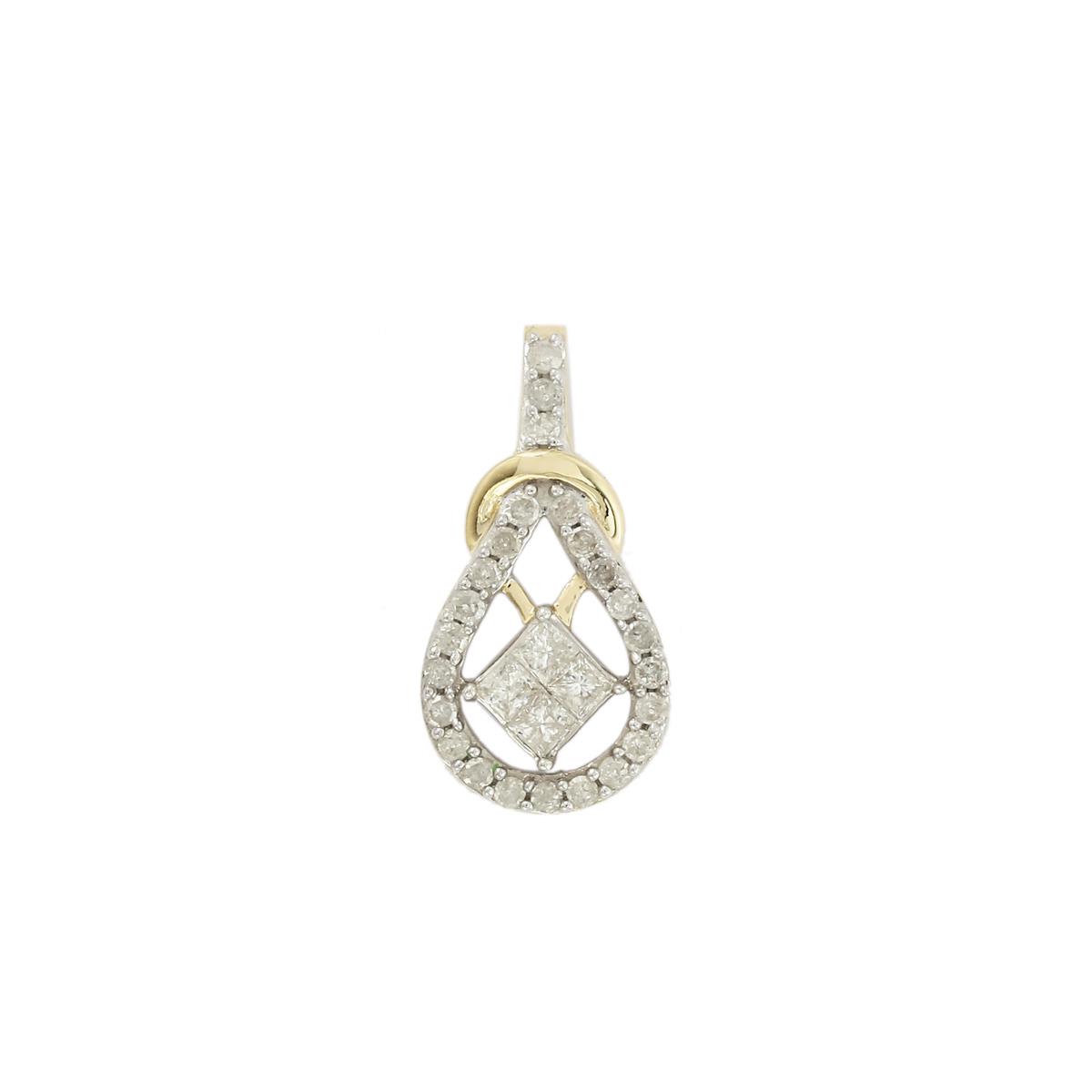 1/2ct Certified Diamond 9K Gold Pendant | Gemporia