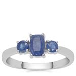 Burma blue cabochon sapphire ring store set in sterling silver