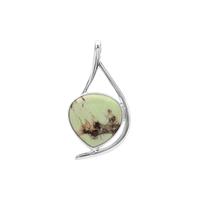 Queensland Chrysoprase Pendant in Sterling Silver 18cts