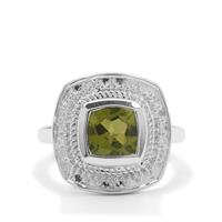 Red Dragon Peridot Ring in Sterling Silver 2.23cts
