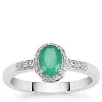 Zambian Emerald Ring in Sterling Silver 0.60ct