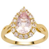 Pink Morganite Ring  in 9K Gold 2.10cts