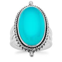 Aqua Chalcedony Ring  in Sterling Silver 10cts