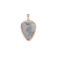Labradorite Pendant in Rose Tone Sterling Silver 12cts